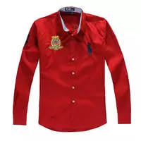 chemise hommes ralph lauren populaire coton 2013 polo big pony rome red